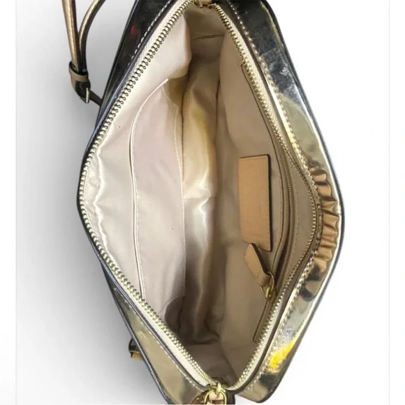 Coach Poppy Mirror Metallic Flight Bag - Picture 4 of 7